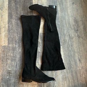 Aldo  black suede over knee boots